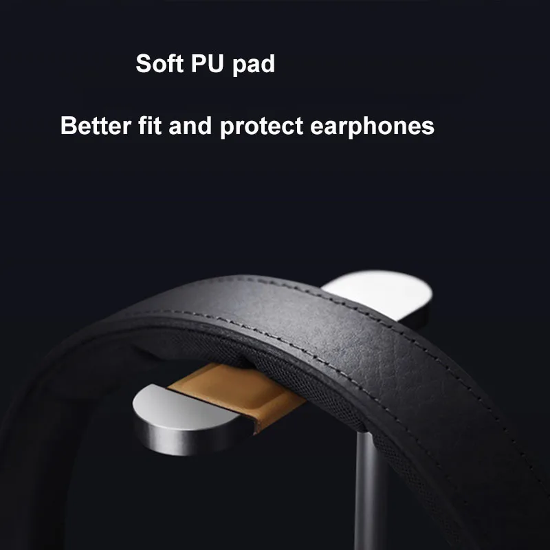 Metal Headphone Holder for Airpods Max Sturdy Gaming Headset Earphone Stand Hanger with Non-Slip Base for Table Desk Display