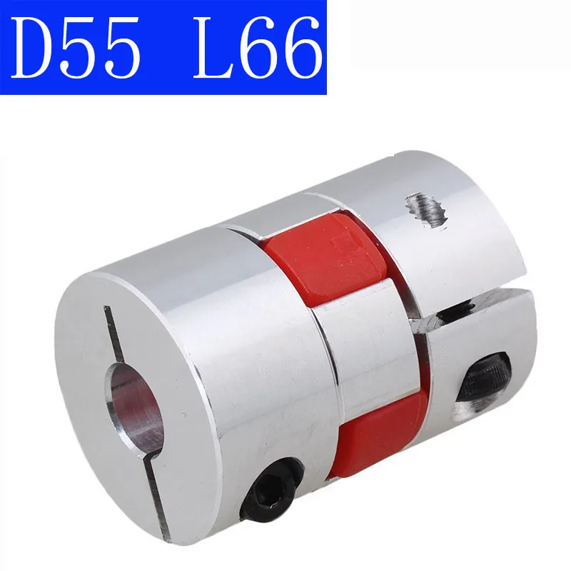 

D55mm L66mm CNC Flexible Plum Coupling Shaft Coupler Connect Broe 10mm 11mm 12mm 12.7mm 13mm 14mm 15mm 16mm 17mm 18mm - 28mm