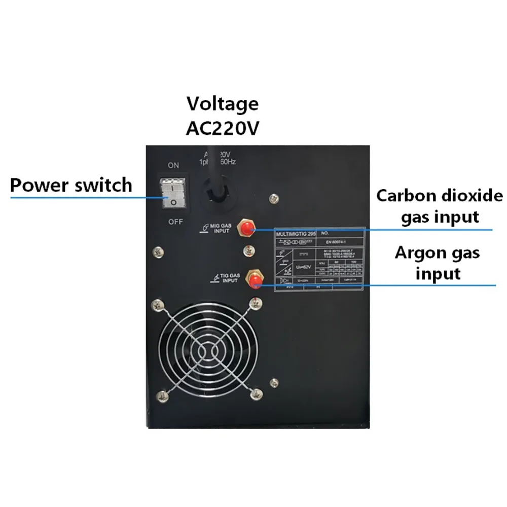 220V 6 In 1 Schweißer Inverter IGBT TIG ARC Spool Gun Schweißen Maschine Intelligente MIG Kein Gas und Gas multifunktions Schweißen Maschine