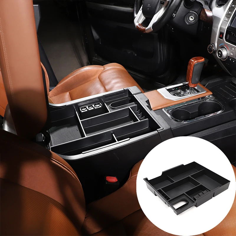 

cheya ABS Car Central Control Armrest Box Compartment Storage Box Sundry Organizer for Toyota Tundra 2007-21 Storage Accessories