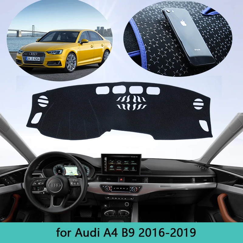 

Car Dashboard Carpet Cover For Audi A4 B9 8W 2016~2019 Dash Mat Cape Anti-dirty Sun Shade Dashmat Automotive interior Rug 2017