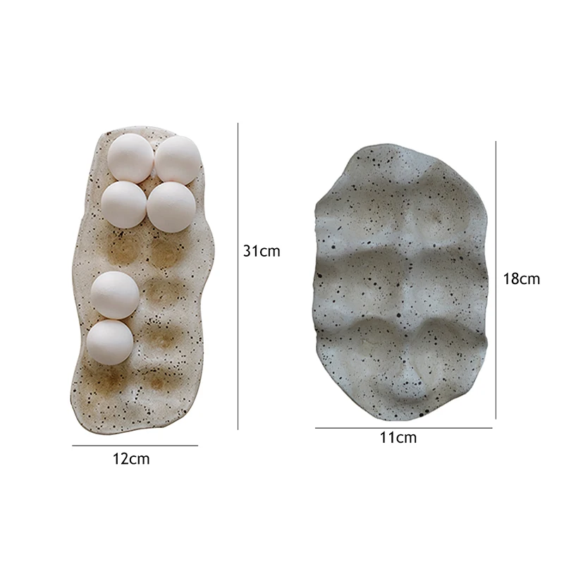 Imagem -06 - Bandeja de Ovos de Estilo Nórdico Cremalheira de Ovos Caixa de Armazenamento de Ovos de Resina Bandeja de Armazenamento de Jóias de Luxo Leve Acessórios de Cozinha Grades 12 Grades