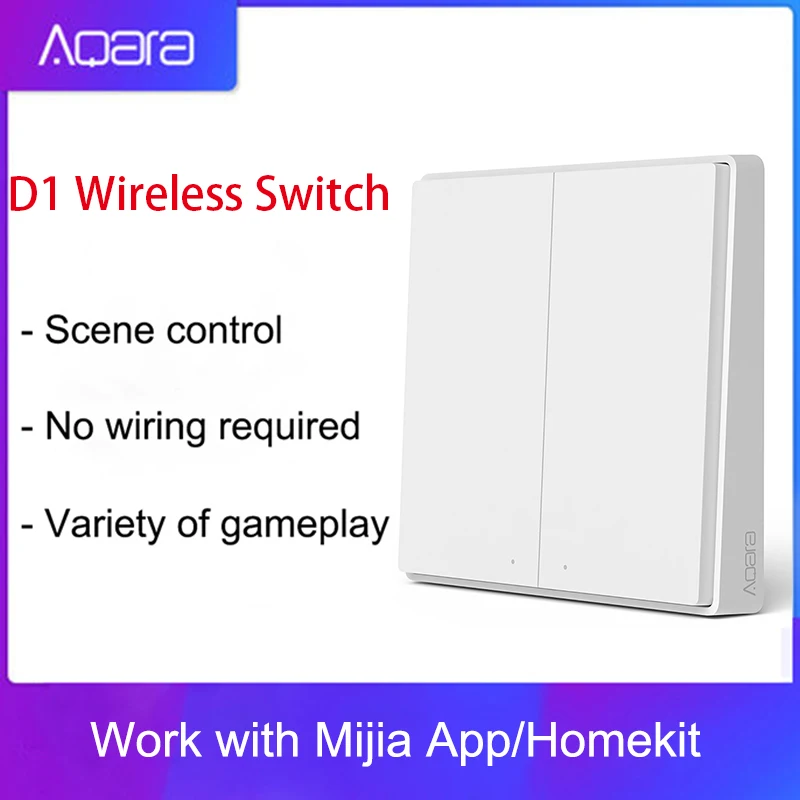 Newest Original D1 Version Aqara Switch Smart Light Remote Control ZigBee Wireless Wall Switch For Mijia Mi Home APP