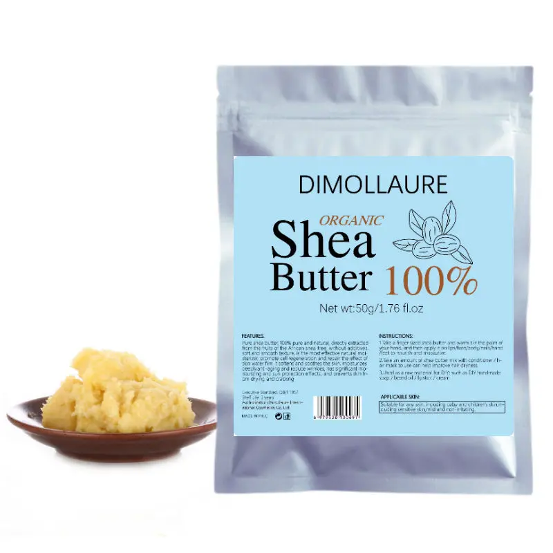 Dimollaure 100g Natural Organic Unrefined Shea Butter Oil Raw plant Essential Oil Nourishing Skin Care Body Oil Cosmetics Raw