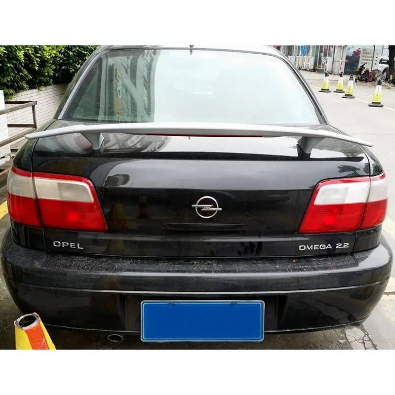 For OPEL Omega 1996-2011 Rear Wing Spoiler, Trunk Boot Wings Spoilers ABS Gray primer Rear Wing Spoiler With Led Light