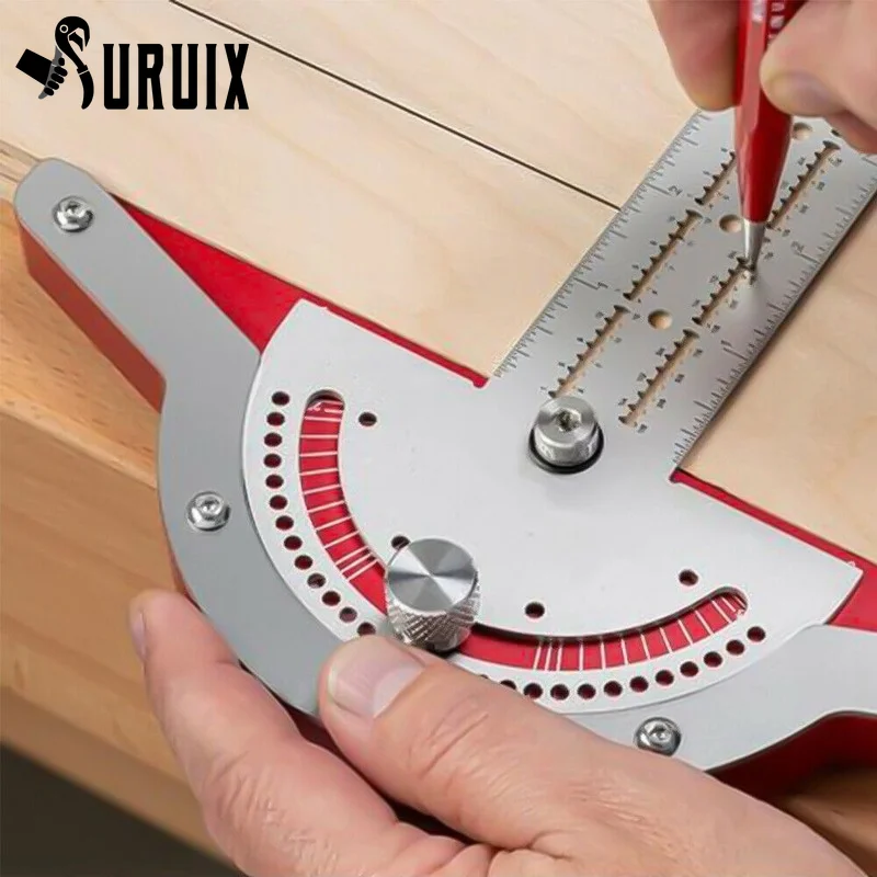 

Woodworkers Edge Rule, Precision Woodworking Angle Ruler, 0-70 Adjustable Protractor Angle Finder Ruler Woodworking Tools