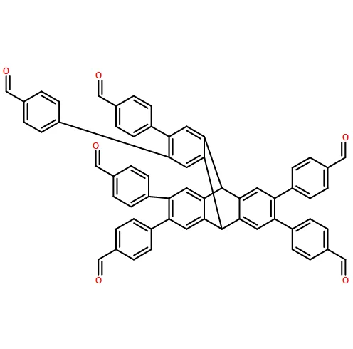 

4,4‘,4‘‘,4‘‘‘,4‘‘‘‘,4‘‘‘‘‘-(9,10-dihydro-9,10-[1,2]benzenoanthracene-2,3,6,7,14,15-hexayl)hexabenzaldehyde