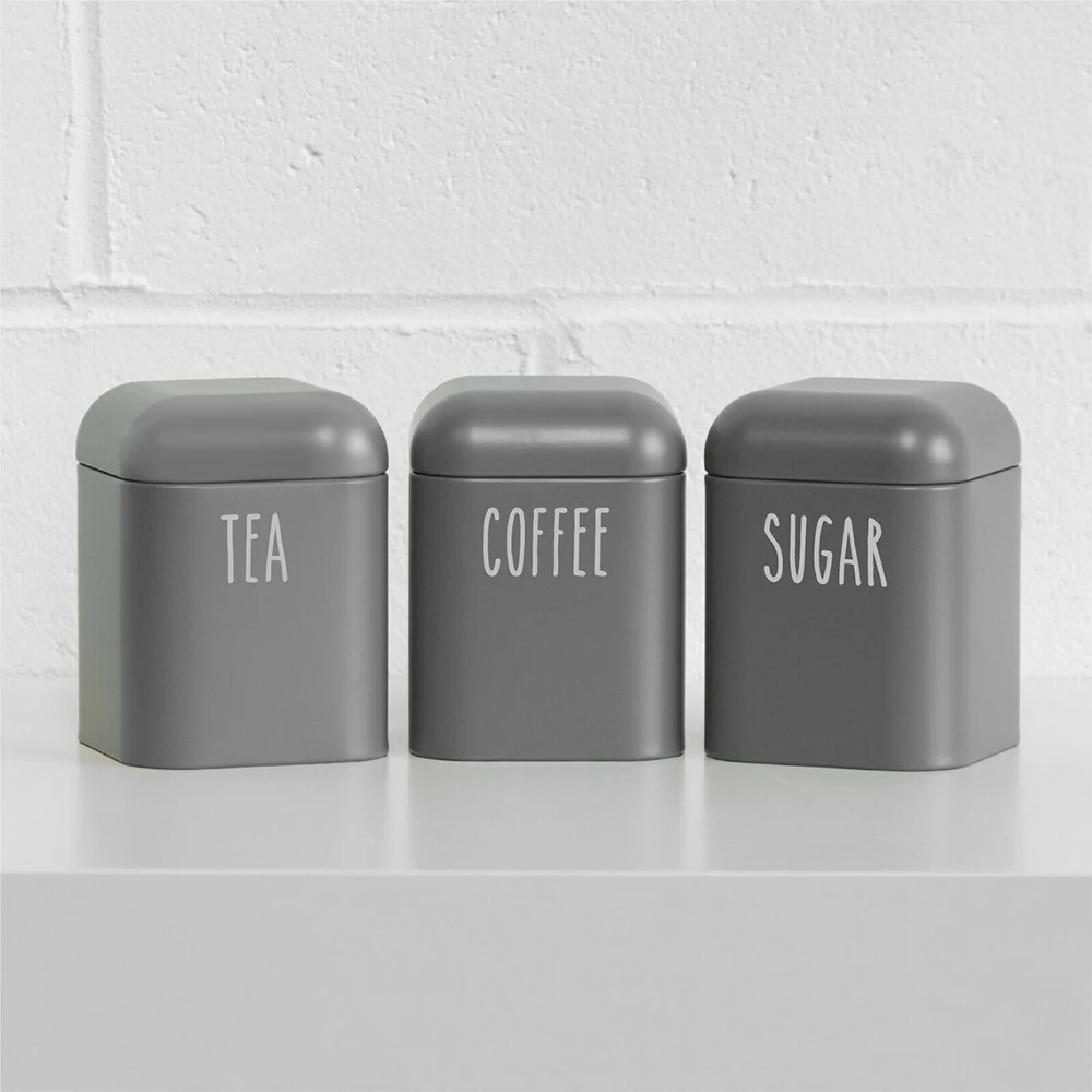 Tea Coffee Sugar Canisters Jar Labels Kitchen Decals Stickers Dining Room Resturant Vinyl Decor