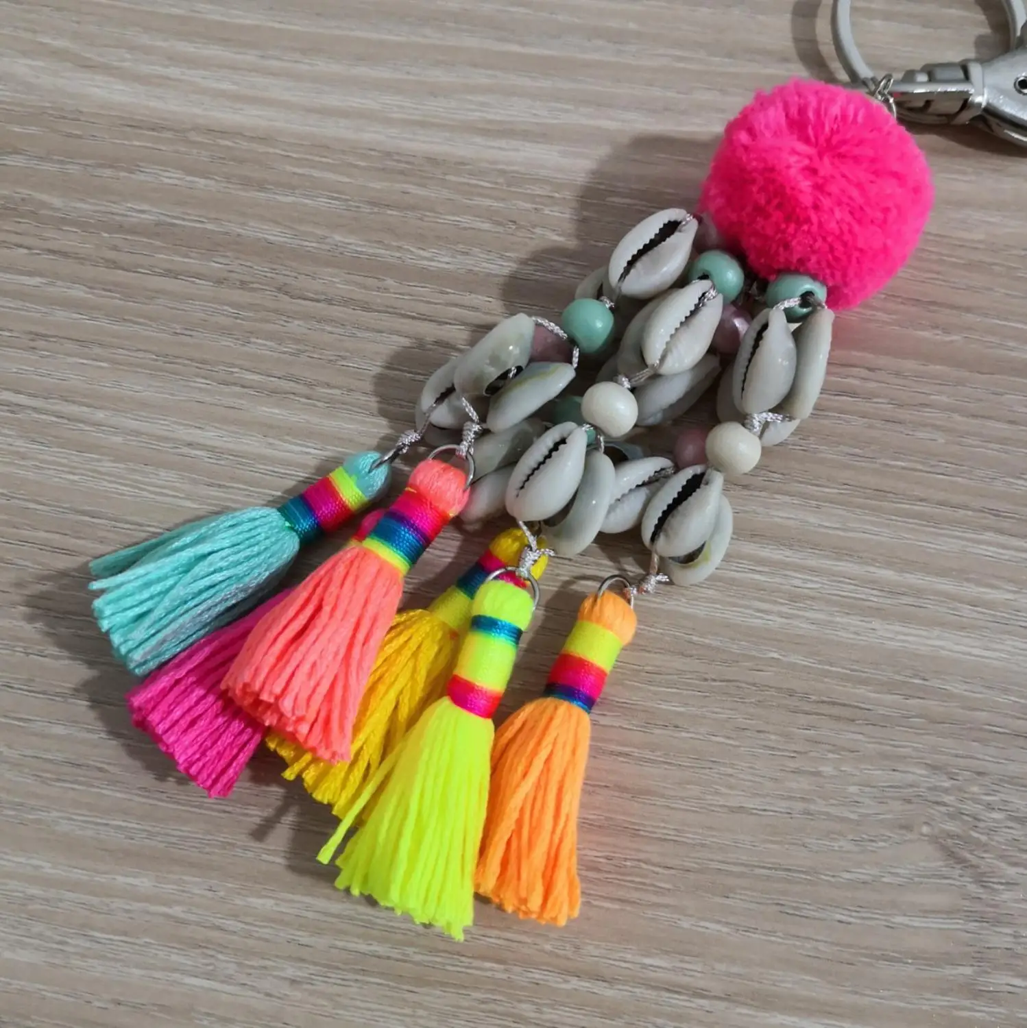 Bohemian Handmade Jewelry Key ring Pendant Shells Tassel Keychain for Women Bag accessories Car Key Chains