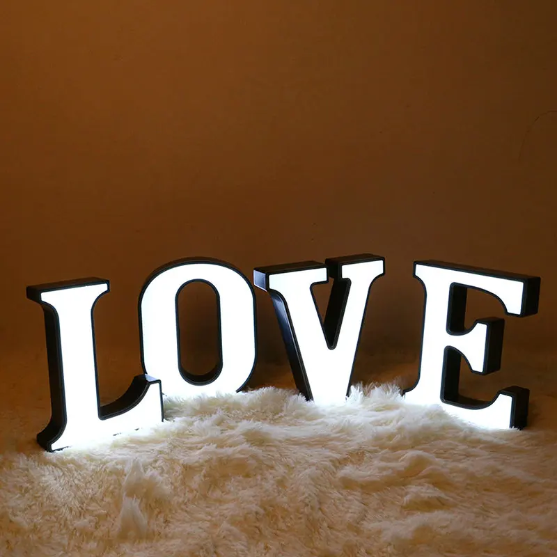 LED Letter Name Light, 26 Alphabet, Home Decoration, Number Party Light, Battery, Romantic Wedding Decoration, Drop Ship