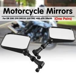 2PCS Motorcycle Mirrors Rear View Side Mirror For Suzuki DR 200 250 DR350 350 DRZ 400 650 DR650 Motorcycle Mirrors Accessories