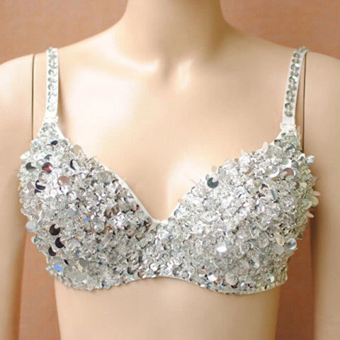 

Bras Women Party 2025 New Punk Dance Push Up Bra Nightclub Costumes Bras Bralette Encaje Rhinestone Decoration Girls' night
