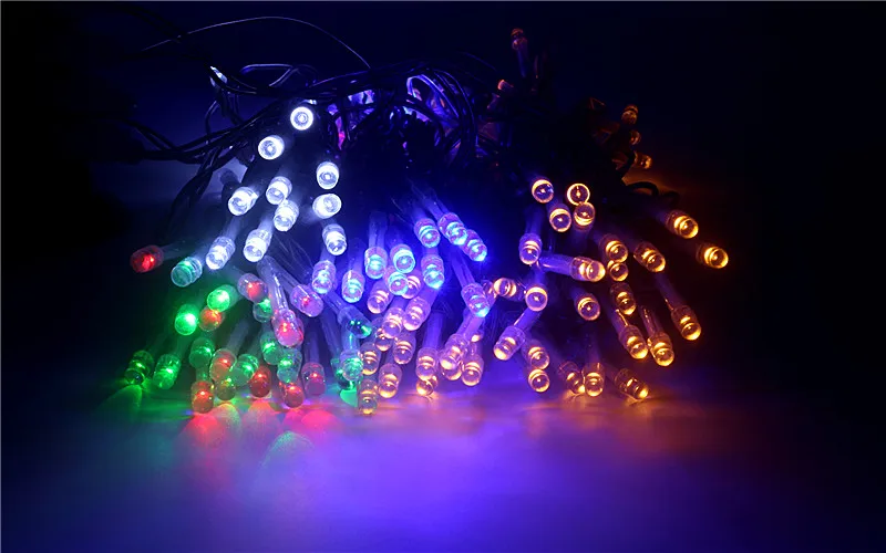 Dark Green/Transparent Soft LED Light String Fairy Garland Star Effect DC12V 4 Colors Holiday Christmas Party Exterior Layout