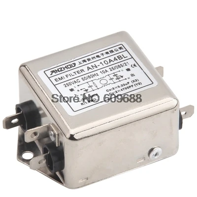 AN-10A4BL 3A 6A 10A 20A 250V EMI AC Power Filter Noise Filter AN-3A4BL AN-6A4BL AN-20A4BL