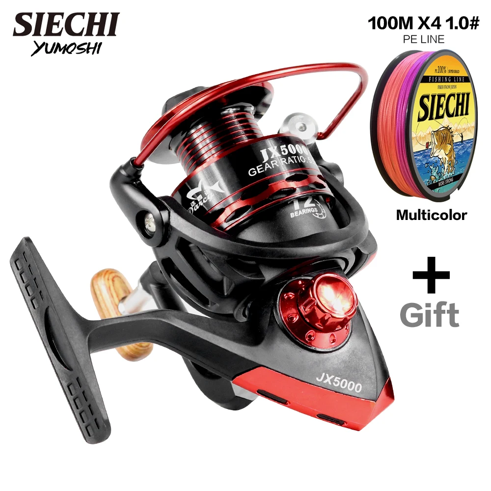 

Hot wheels fish spinning reel 5.5:1 12Ball Bearing JX 1000-7000 series Spinning wheel type fishing wheel Europe Classic Hot sell