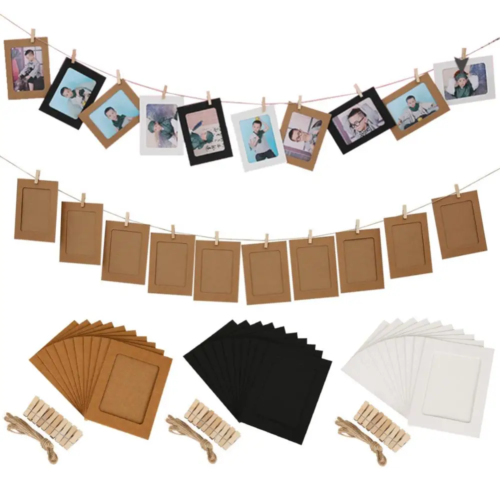 10Pcs/Set Hanging Photo Frame Birthday Party Booth Home Decor Photography Props