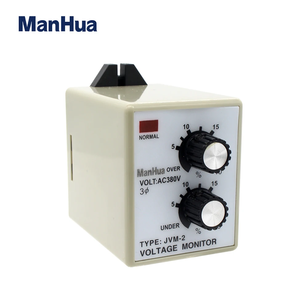 ManHua-Protección de JVM-2 trifásica AC380V/50Hz, relé de monitoreo de desbalance de voltaje de secuencia de fase de fallo de fase