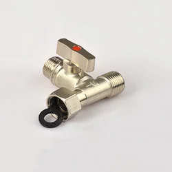 1 PC 1/2'' BSP Male to Male to Female Tee Type Brass Plated Loose Joint Ball Valve Thick Pipe Fitting Connector for Water Faucet