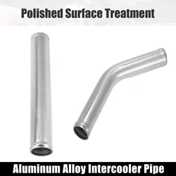 X Autohaux Aluminum Alloy Intake Tube OD 38/45/51/63/76/89/102MM Intercooler Pipe Air Tube 0 45 Degrees 300mm Long for Auto Car