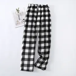 Fdfklak Fashion Plaid New Men Pajama Pants Loose Large Size Flannel Warm Autumn Winter Male Home Wear Trousers Pyjama Homme