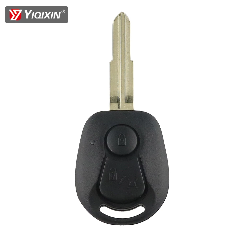 

YIQIXIN 10Pcs 3 Buttons Remote Car Key Shell Replacement Blank Fob Case Cover For Ssangyong Actyon Sport Kyron Rexto Uncut Blade