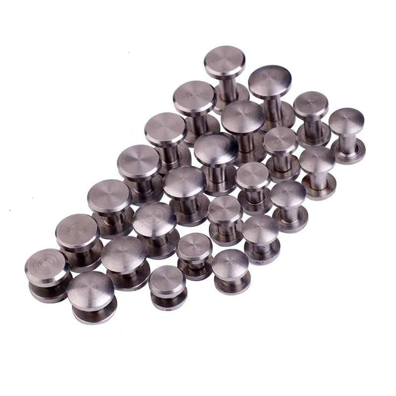 Diameter 8mm Arc Style Belt Screw Fastener Wallet Bag Chicago Rivet DIY Handmade Key Case Leather Craft Hardware Part