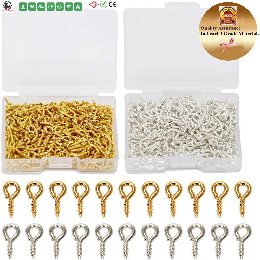 Piccola Vite Occhio Spilli, Occhio Spilli Ganci, occhielli Vite Filettata Argento Catenacci Ganci Viti a Occhiello per Monili Che Fanno, A Mano FAI DA TE di Accesso