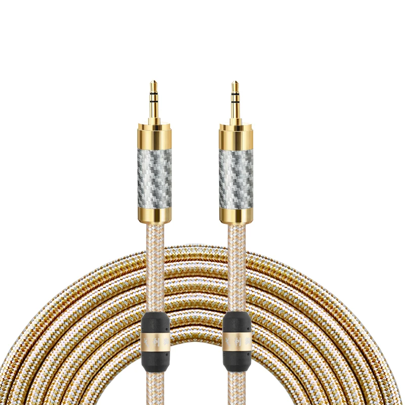 

Audiophile AUX Audio Cable 3.5mm Mini Jack Male Male to Male for Car Mobile Headphone AMP Soundbox Gold-plating 1M 2M 3M 5M 8M