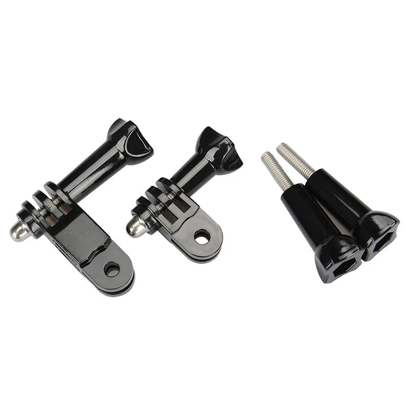 1 conjunto de 3 vias pivô ajuste braço montagem extensão polegar botão + 4 * botão de polegar móvel conector universal para gopro osmo insta360