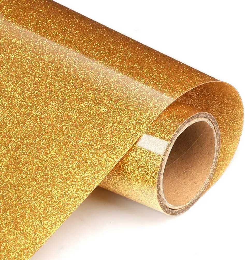 Heat Transfer Glitter Vinyl 12×10 Inch 1 Sheet Transfer Vinyl Iron On for Clothes HTV Shirt High Elastic Decor Film Easy to Cut image 3