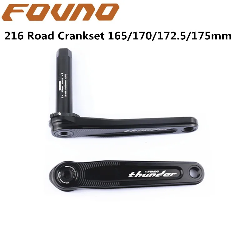 FOVNO 216 Road Bike Crankset 160mm 170mm 172.5mm 175mm Aluminum Alloy Straight Crank For Road Bike Bicycle Part