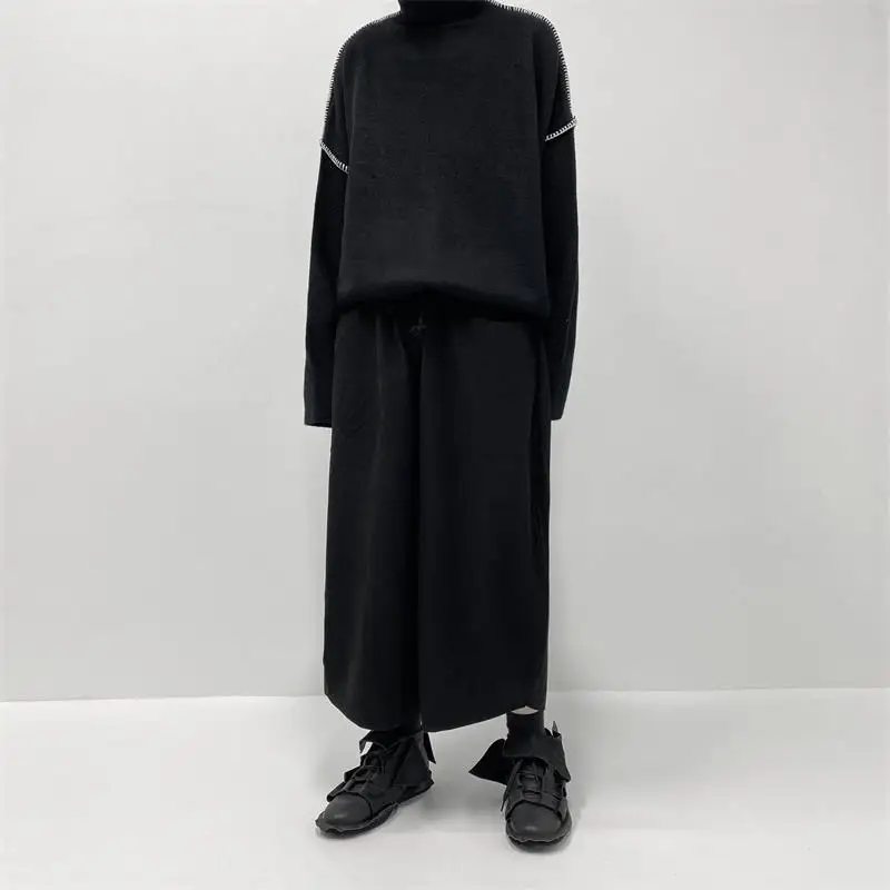 

Men's Simple Capris Men's Dark Fashion Fashion Style Multi-Purpose Cross Legged Pants Mob Handsome Haran Pants