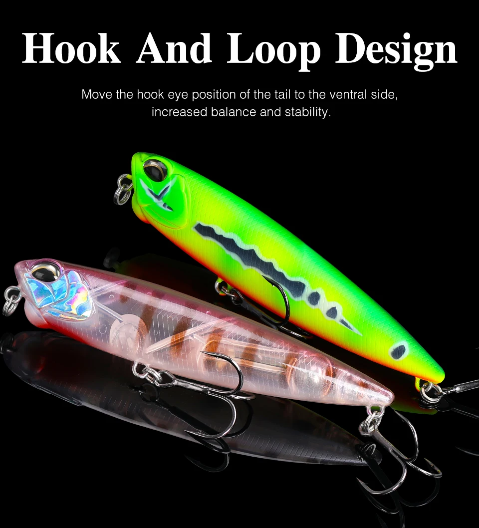 TSURINOYA 110F Topwater Bleistift Angeln Locken DW58 110mm 20,5g Künstliche Schwimm Harte Köder Pike Bass Stickbait – Detail 13
