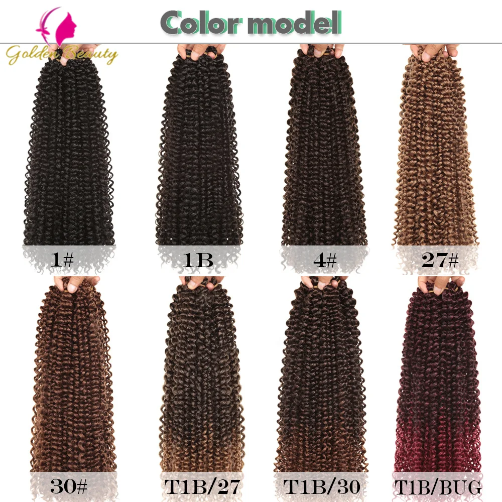 Passion Twist Crochet Braids Hair Pre Looped Water Wave Twist Synthetic Braiding Hair Extensions Faux Locs Bohemia For Women