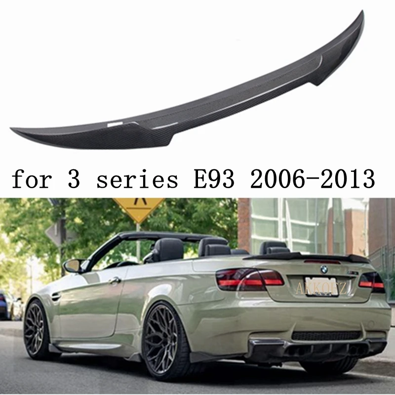 

Спойлер M4 для BMW E93 3 серии 2006-2013, 2-дверный спойлер заднего крыла E93 из настоящего углеродного волокна