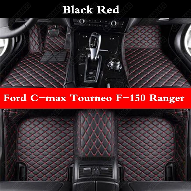 Custom Car Floor Mat For Ford C-max Tourneo F-150 Ranger Raptor Everest Edge Kuga Personalized Auto Leather Foot Mats Carpet Rug