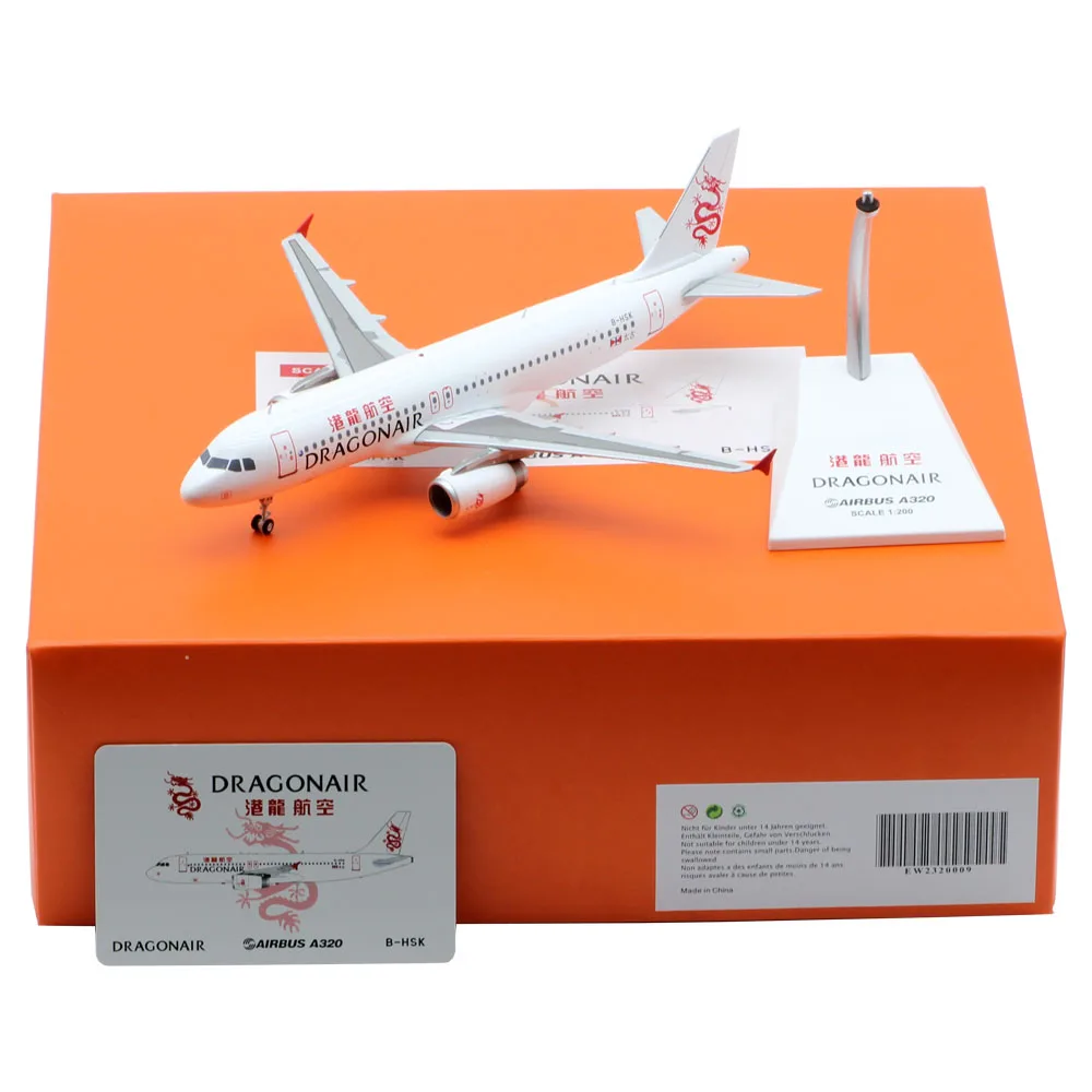 

1:200 Alloy Collectible Plane JC Wings EW2320009 Dragonair "Oneworld" Airbus A320 Diecast Aircraft Model Reg#B-HSK With Stand