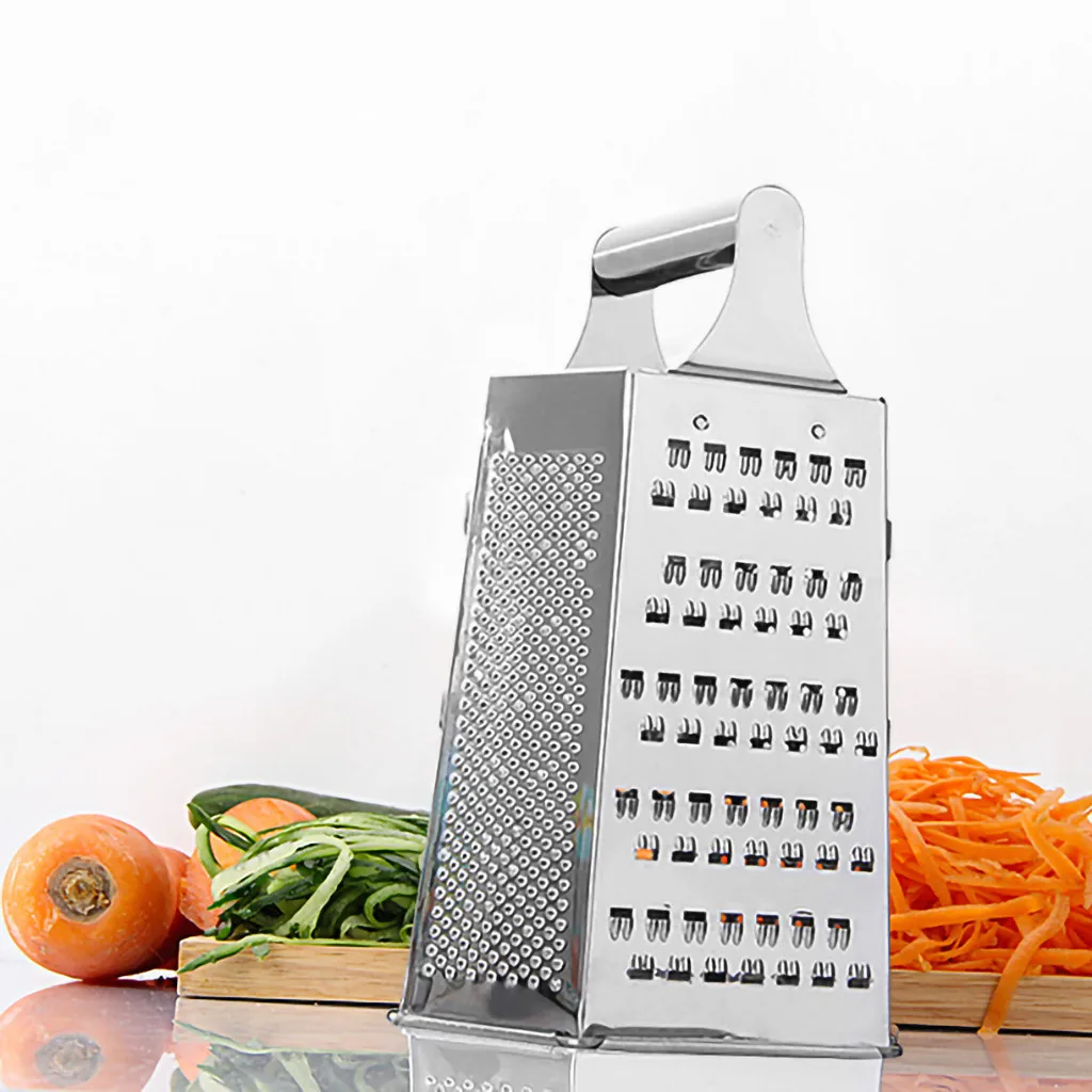 6-Sides Vegetable Fruit Carrot Slicer Grater Cutter Stainless Steel Grater Multi-purpose Cheese Grater Kitchen Vegetable Tools