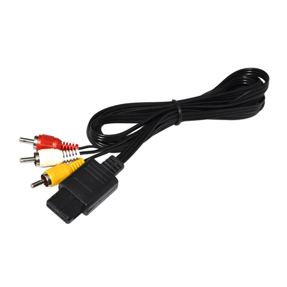 3RCA Audio TV Video Cord AV Cable  for N64 for GameCube for N G C for SNES