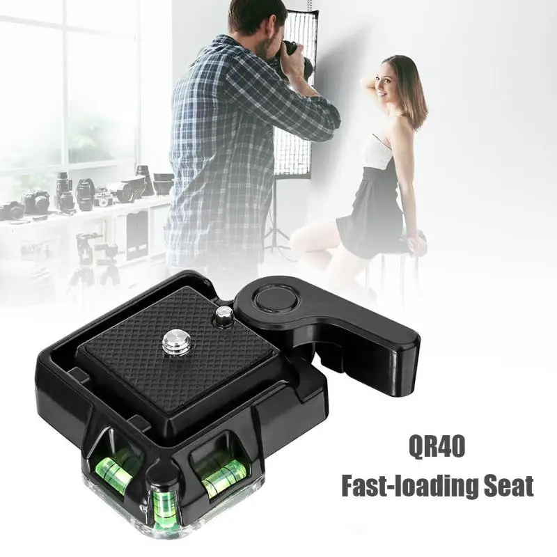 QR-40 Quick Release Clamp Plate QR40 Camcorder Tripod Monopod Ball Head Platform Mount Base Tripod for DSLR Camera Accessories