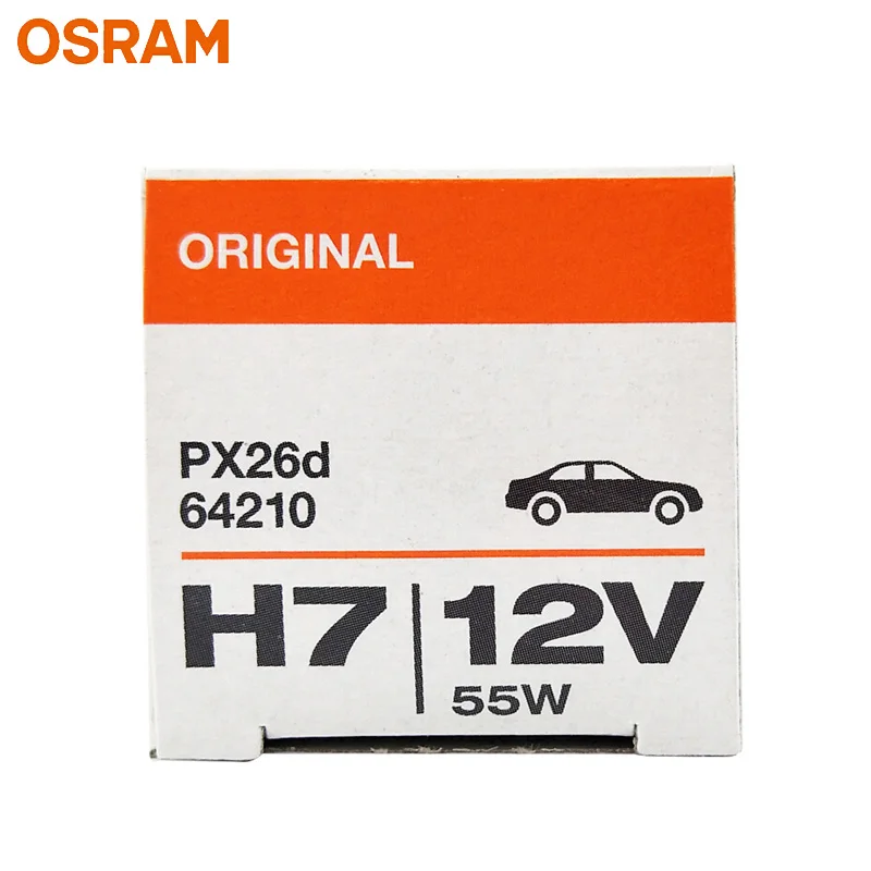 OSRAM-bombilla halógena 64210 Original para faro delantero de coche, lámpara estándar OEM, H7, 12V, 55W, PX26d, 3200, K, fabricada en Alemania