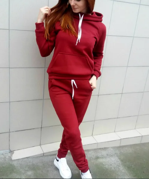 2022 Women Sportswear Autumn Tracksuit Hoodies Pants Tracksuit Sweatshirt Sweat Suit Gym Running Fitness Plus Size Jogging Set