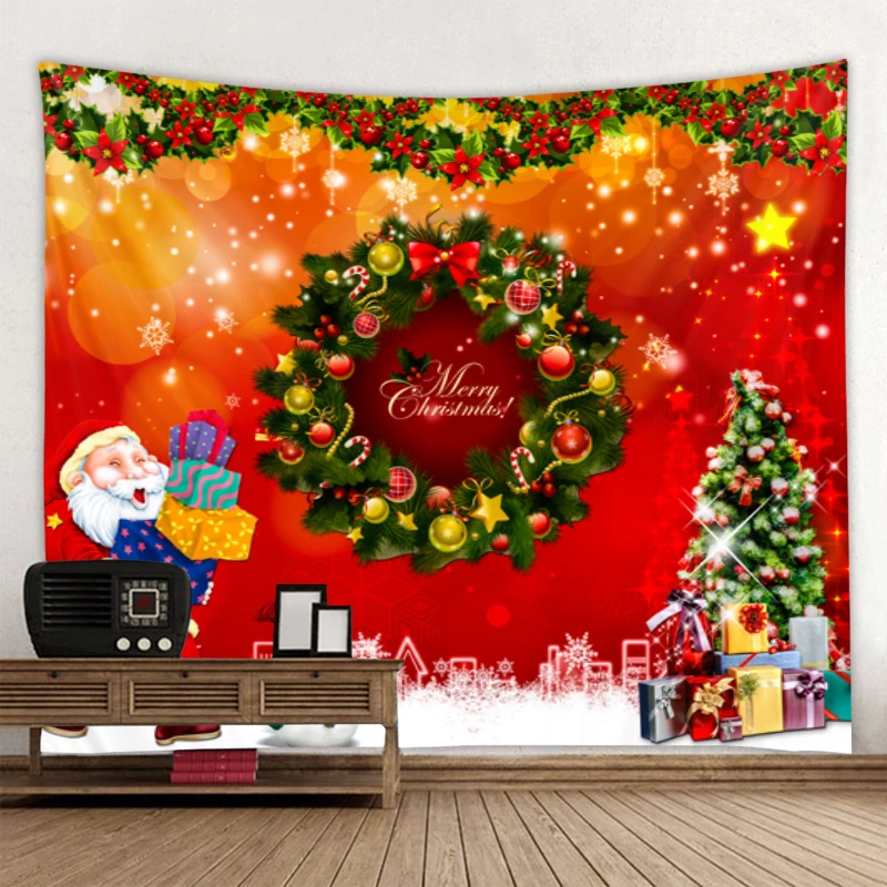 

Decorative Tapestries For Christmas Scenes Are Used As Wall Decorations For Party Bedrooms, Living Rooms, And Other Living Rooms