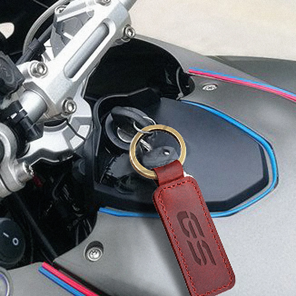 For BMW Motorrad GS F800GS F850GS R1200GS R1250GS G310GS G650GS Motorcycle Keychain Cowhide Key Ring