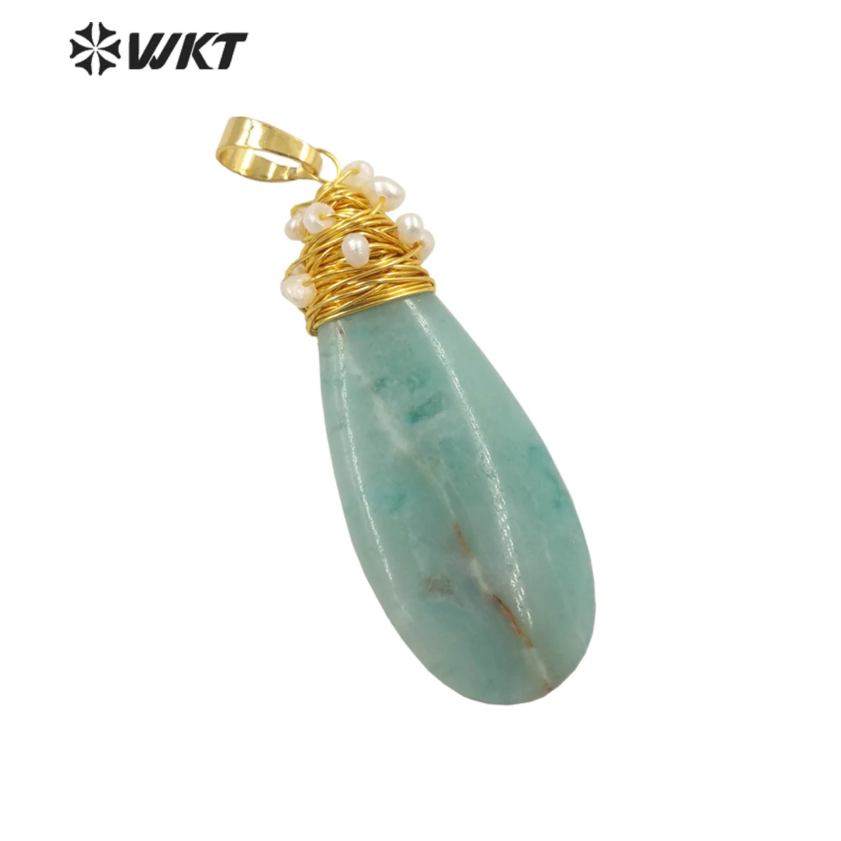 

WT-P1739 Newest Amozonite And Agates Stone Accessories For Lady Fine Jewelry Pendant For Suitible As A Gift For Funny Party