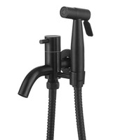 black color Solid brass Handheld Bidet ,Toilet Portable Bidet Shower Set With bidet sprayer and 1.5m shower Hose BD632