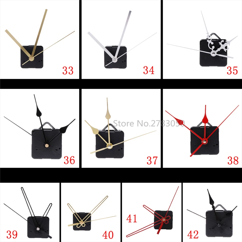 Silent Large Wall Clock Quartz Clock Movement Mechanism Hands clock Repair Tool Parts Kit Set DIY 27 Types