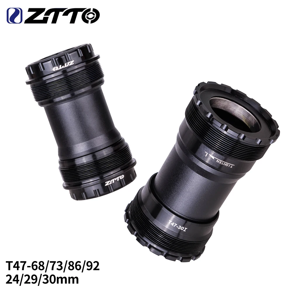 ZTTO Bicycle T47 Bottom Bracket 24 Crankset DUB 29 30mm Sealed Bearing Thread 47 68 73mm Shell 28.99mm Spline Axis MTB Road Bike