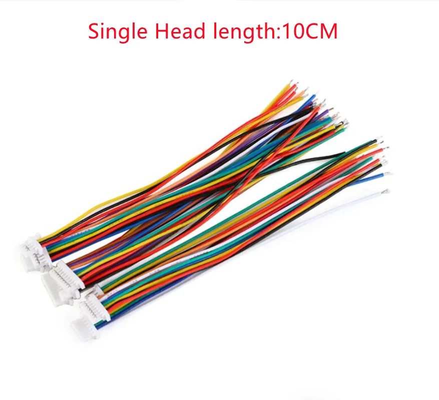 50PCS/1LOT SH1.0mm Connector Male Extension Cord Electronic Cable Connection Terminal Wires Single/Double Head 2/3/4/5/6/7/8/10P