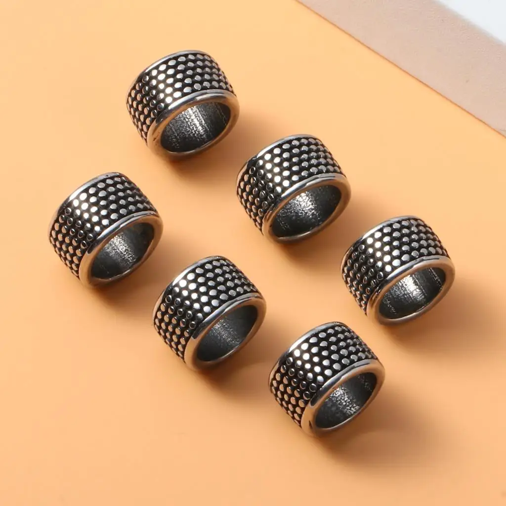 2 PCs Stainless Steel Beads Round Gunmetal Dot Beads for Jewelry DIY Making 12mm Dia., Hole: Approx 8.3mm